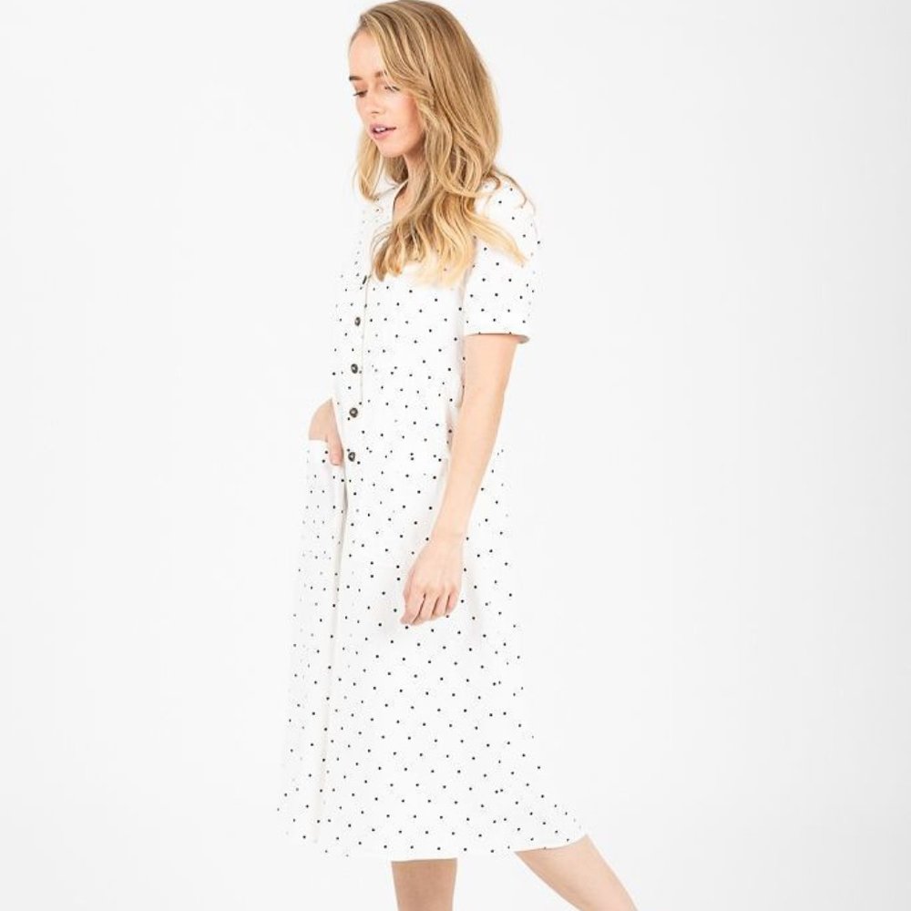 Piper + Scoot Opal button up dress